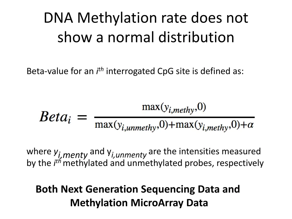 dna methylation rate does not show a normal