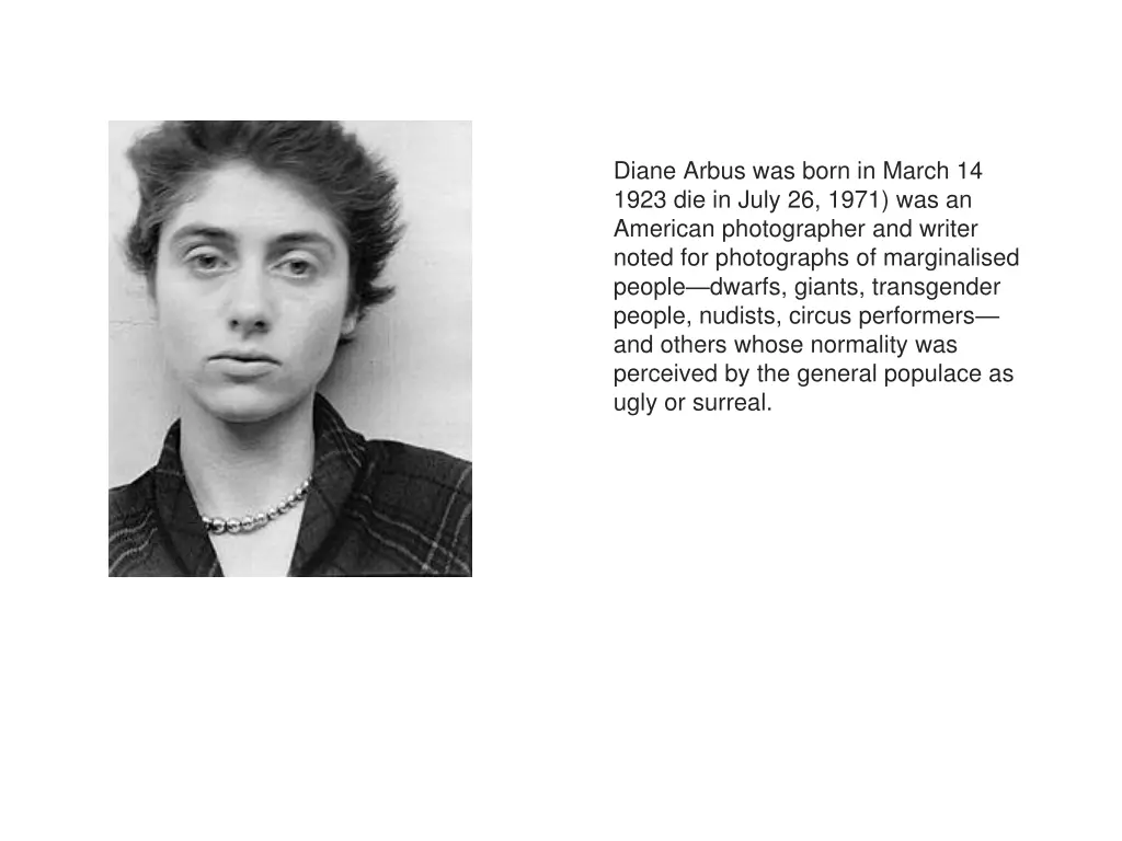 diane arbus was born in march 14 1923 die in july