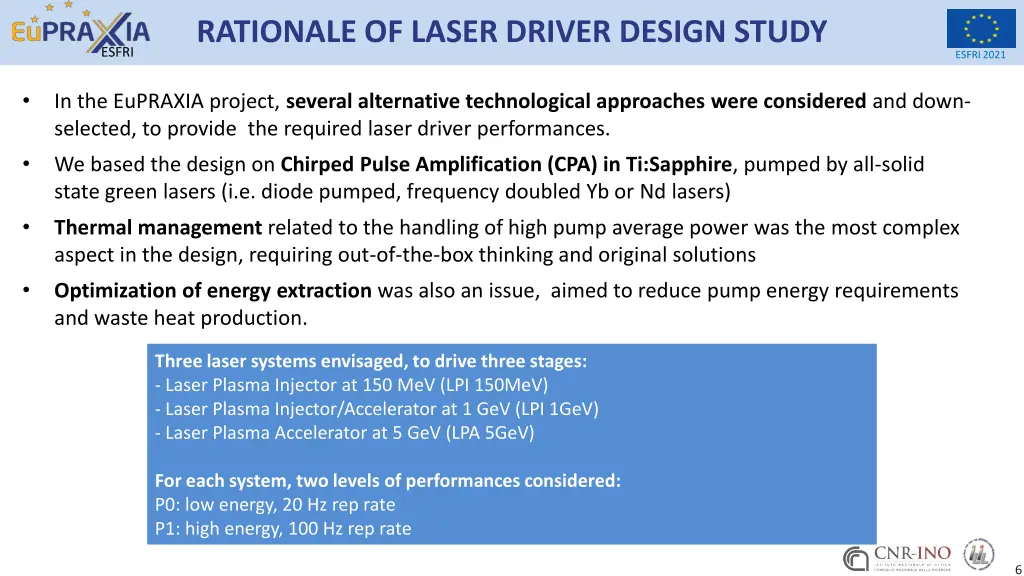 rationale of laser driver design study