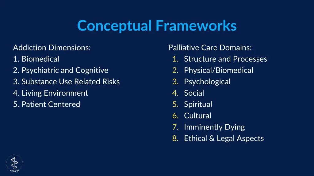 conceptual frameworks