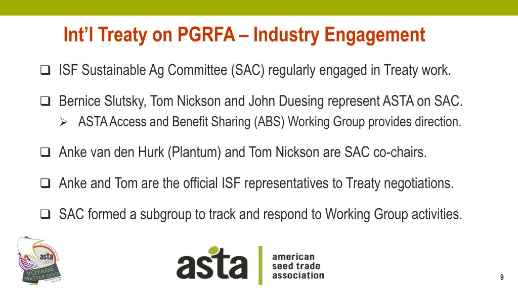 int l treaty on pgrfa industry engagement