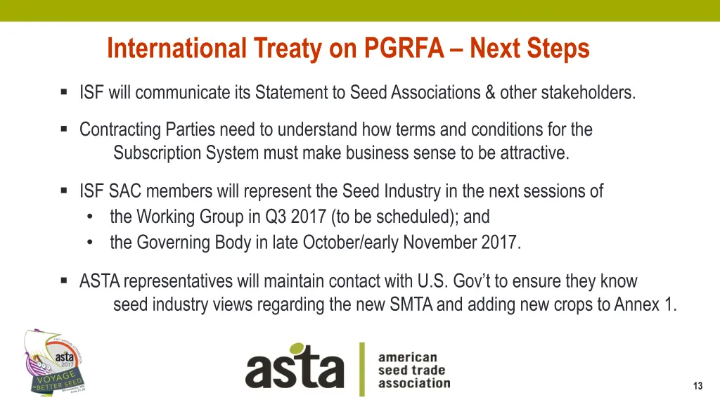 international treaty on pgrfa next steps