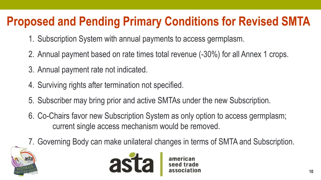 proposed and pending primary conditions