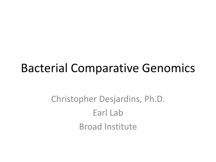 bacterial comparative genomics