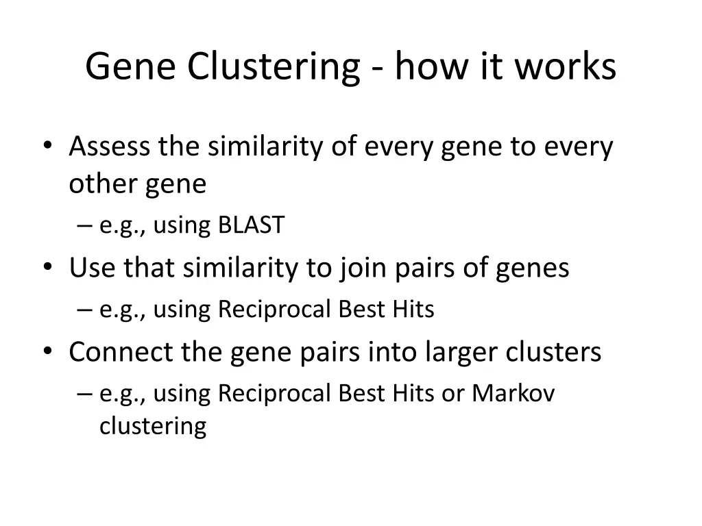 gene clustering how it works