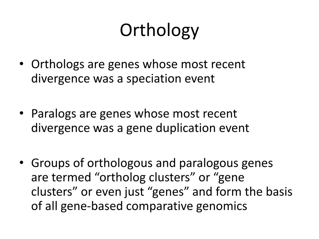 orthology