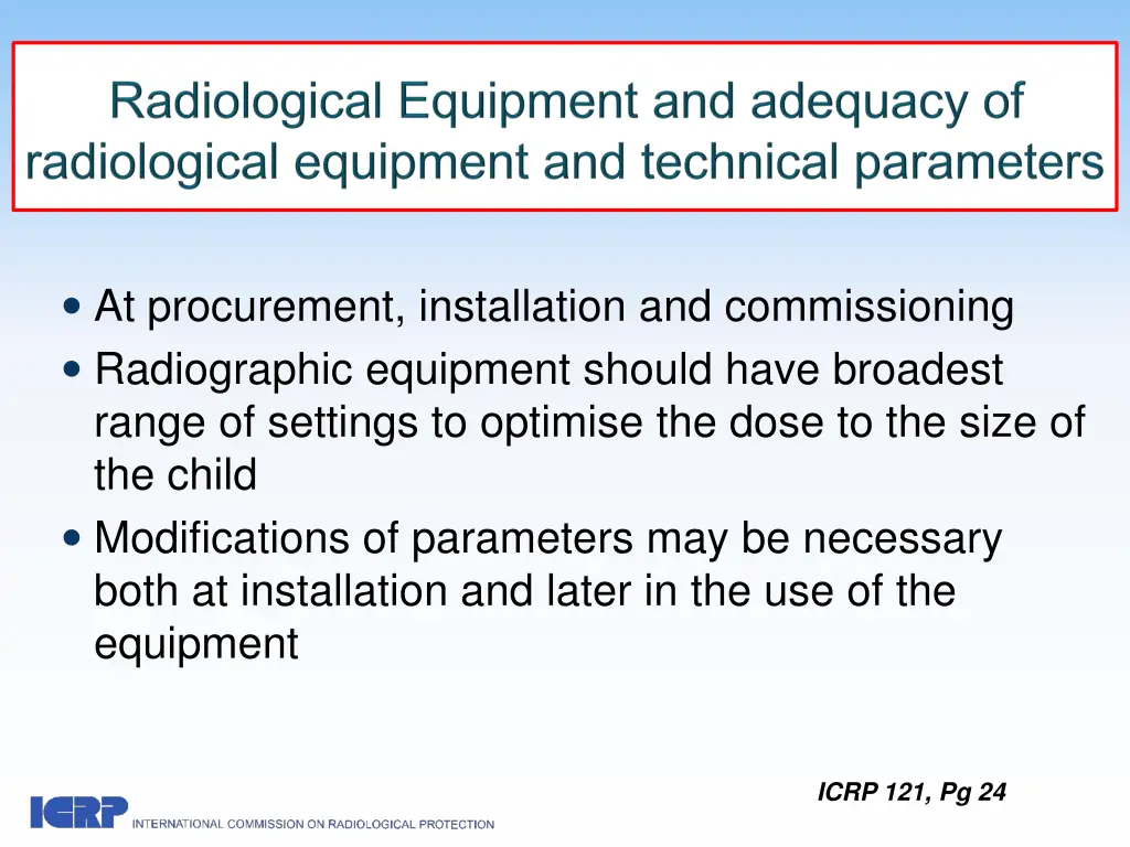 at procurement installation and commissioning