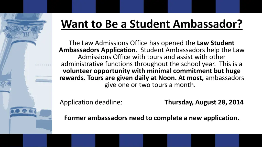 want to be a student ambassador