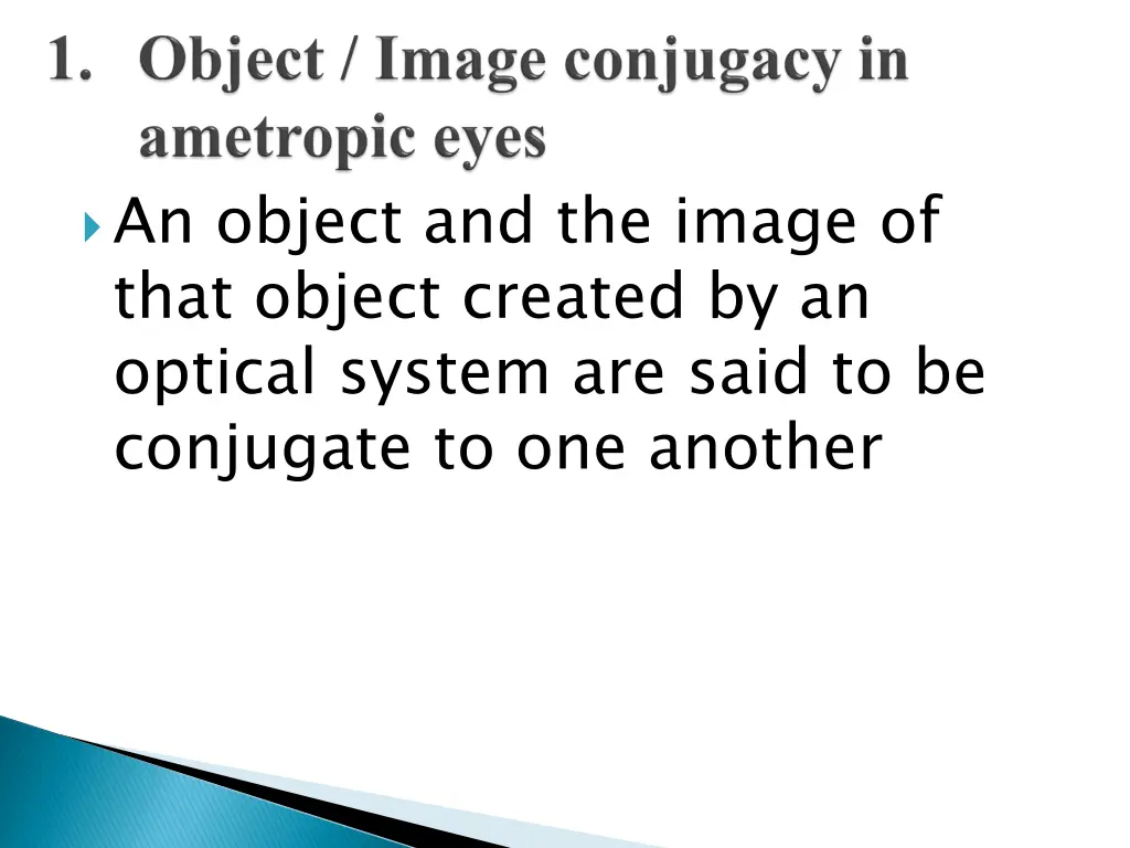 an object and the image of that object created