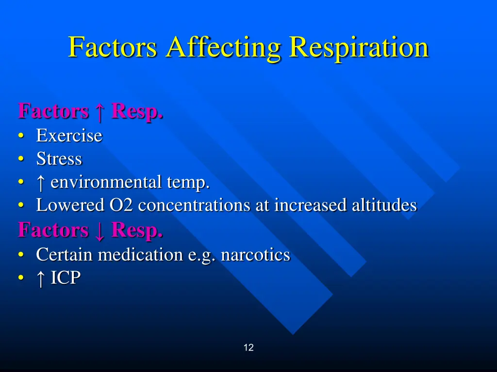 factors affecting respiration