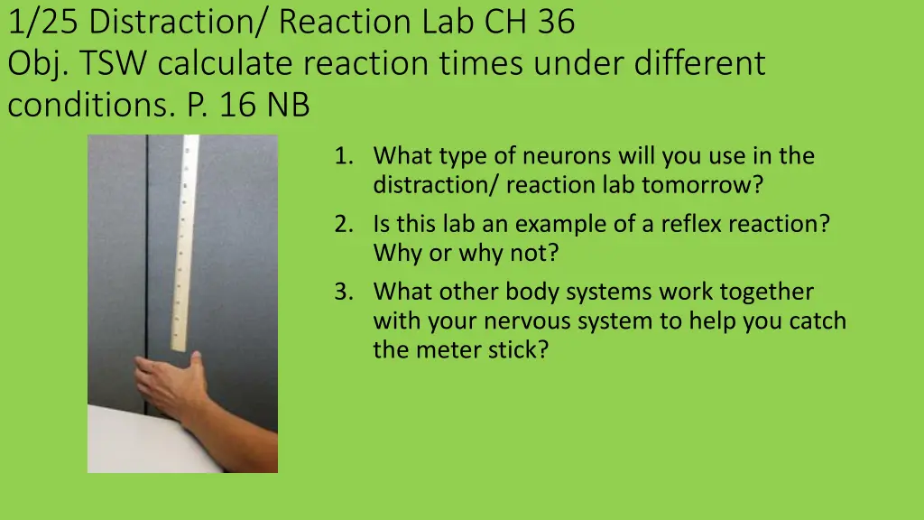 1 25 distraction reaction