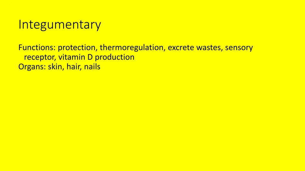 integumentary