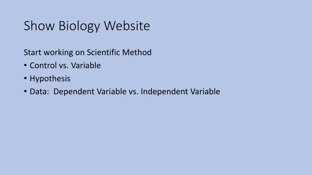 show biology website