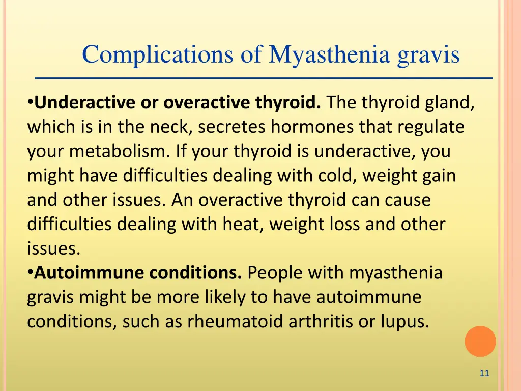 complications of myasthenia gravis 2