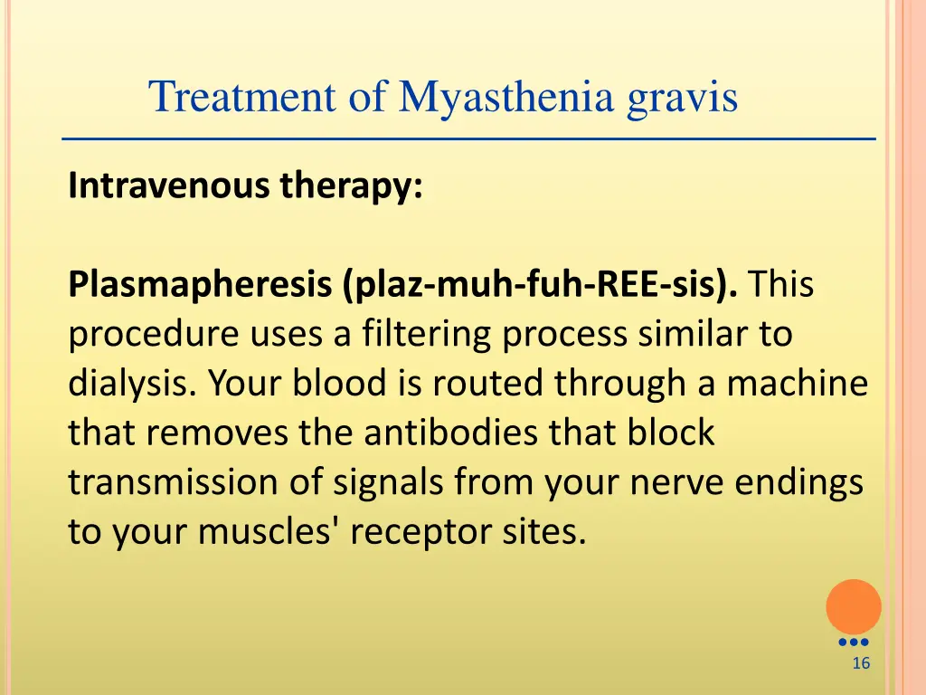 treatment of myasthenia gravis 1