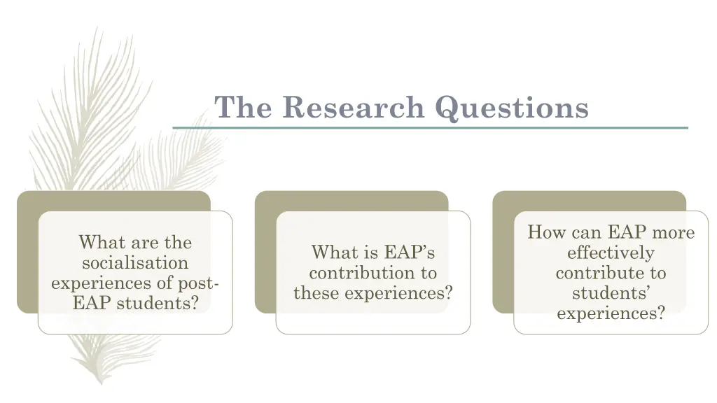 the research questions