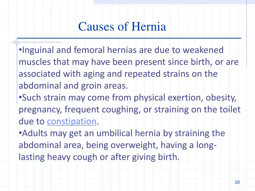 causes of hernia