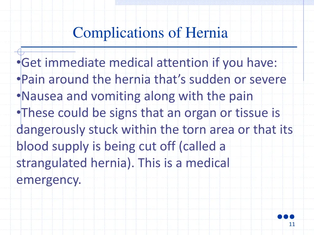 complications of hernia