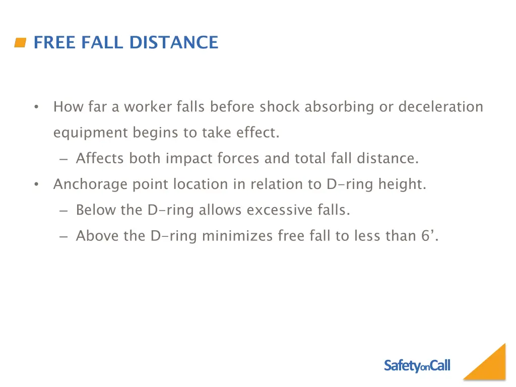 free fall distance