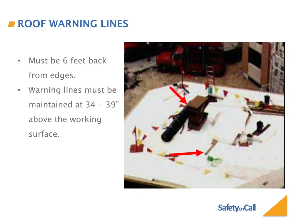 roof warning lines