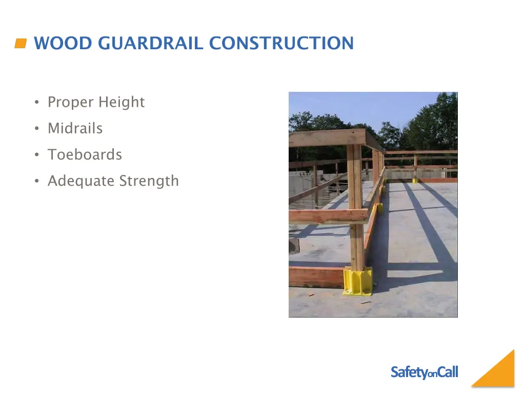 wood guardrail construction