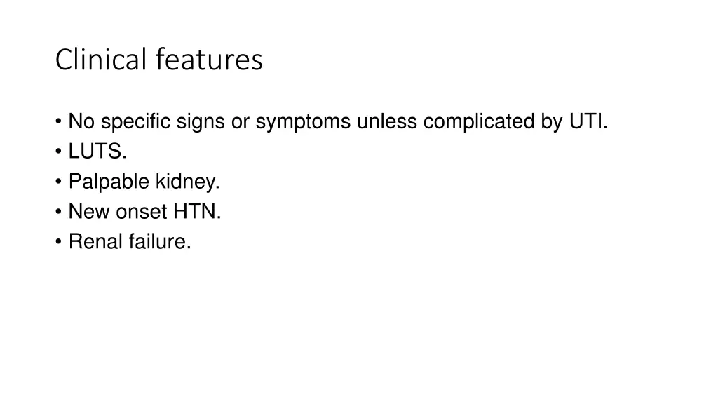 clinical features 1