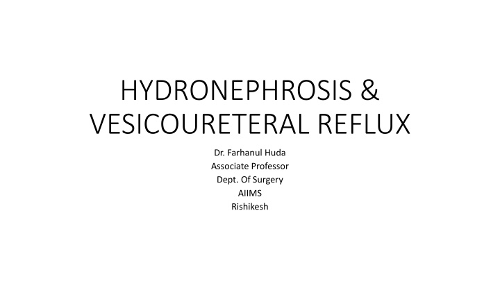 hydronephrosis vesicoureteral reflux