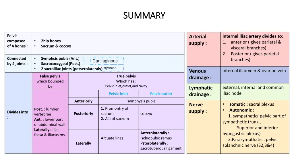 summary summary