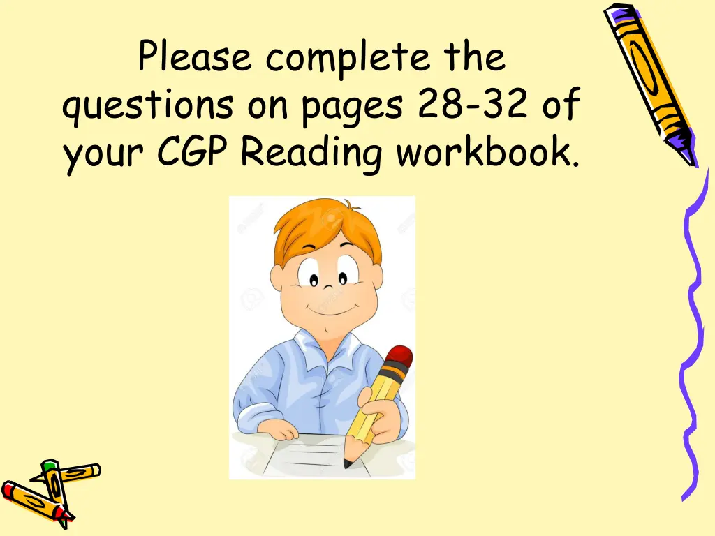 please complete the questions on pages