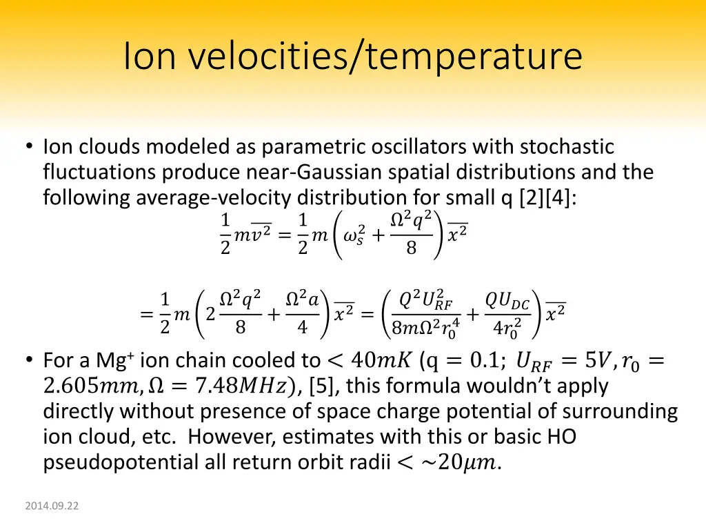 ion velocities temperature