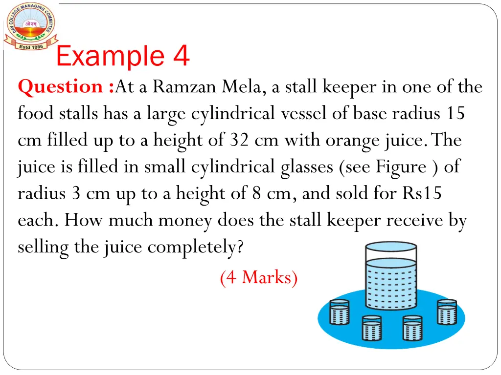 example 4 question at a ramzan mela a stall