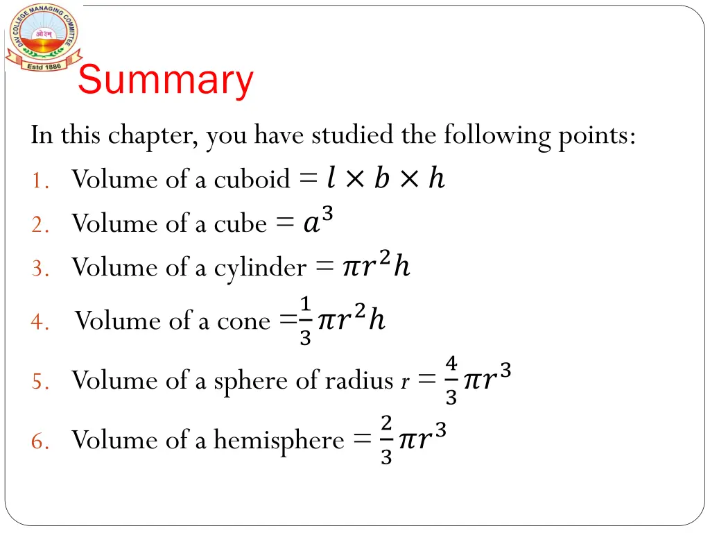 summary in this chapter you have studied