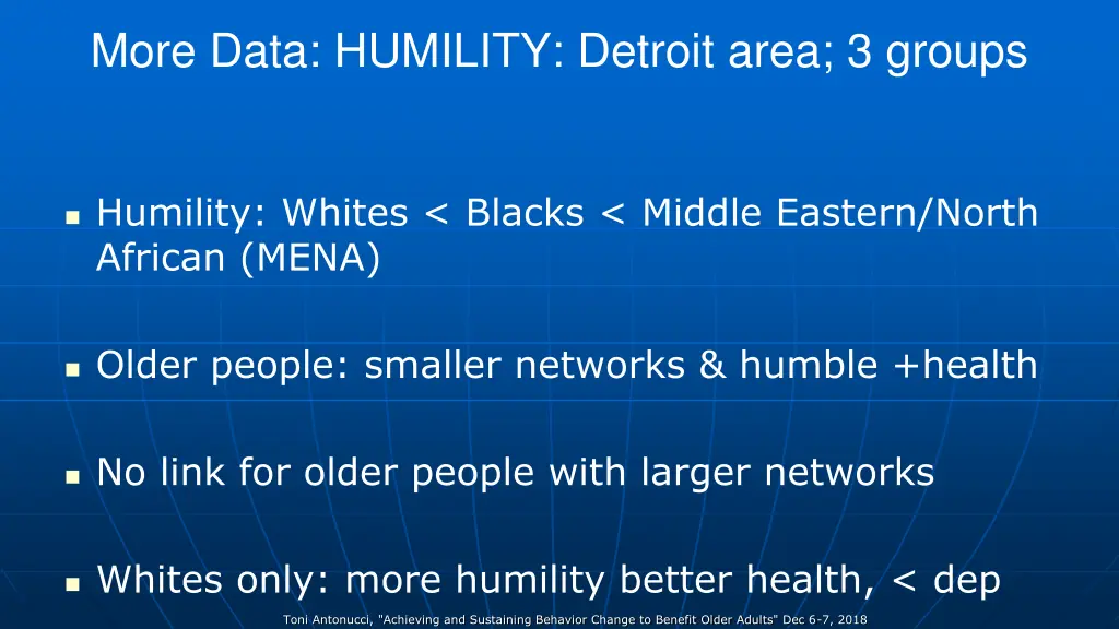 more data humility detroit area 3 groups