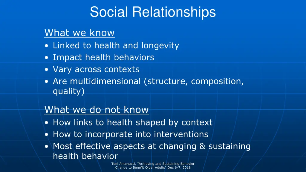 social relationships