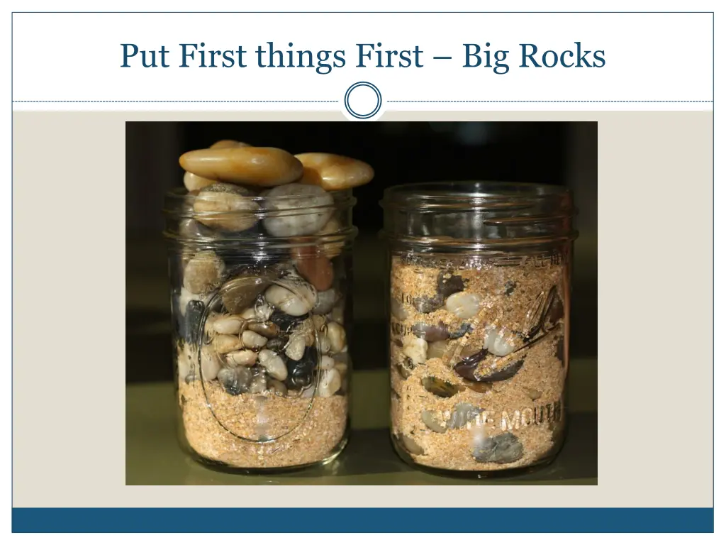 put first things first big rocks