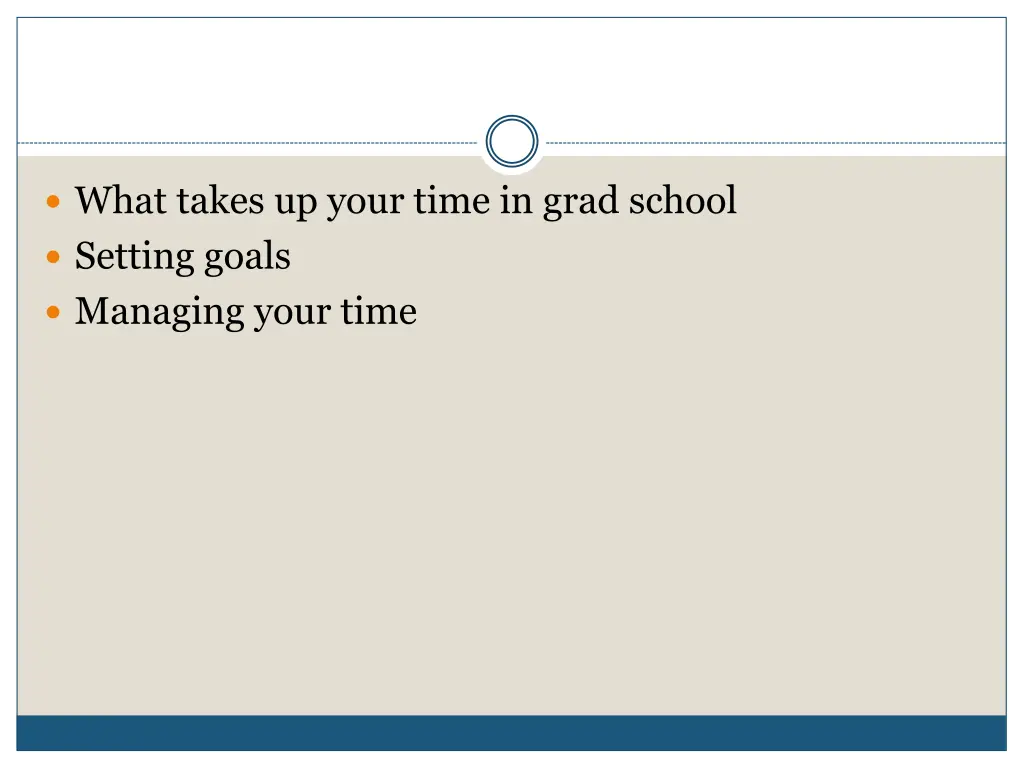 what takes up your time in grad school setting