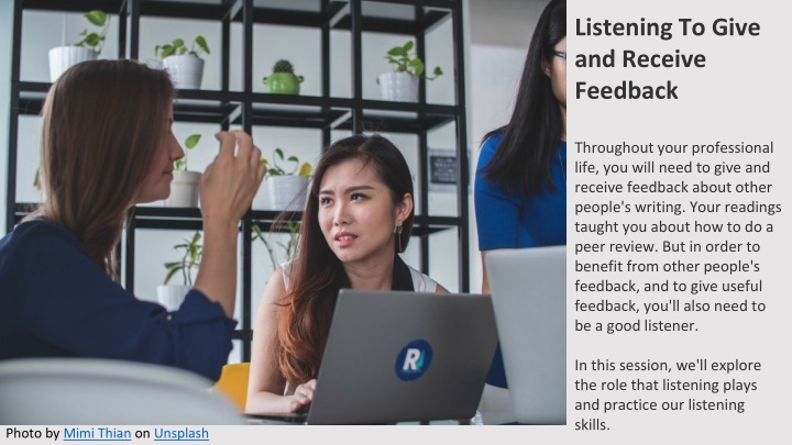 listening to give and receive feedback