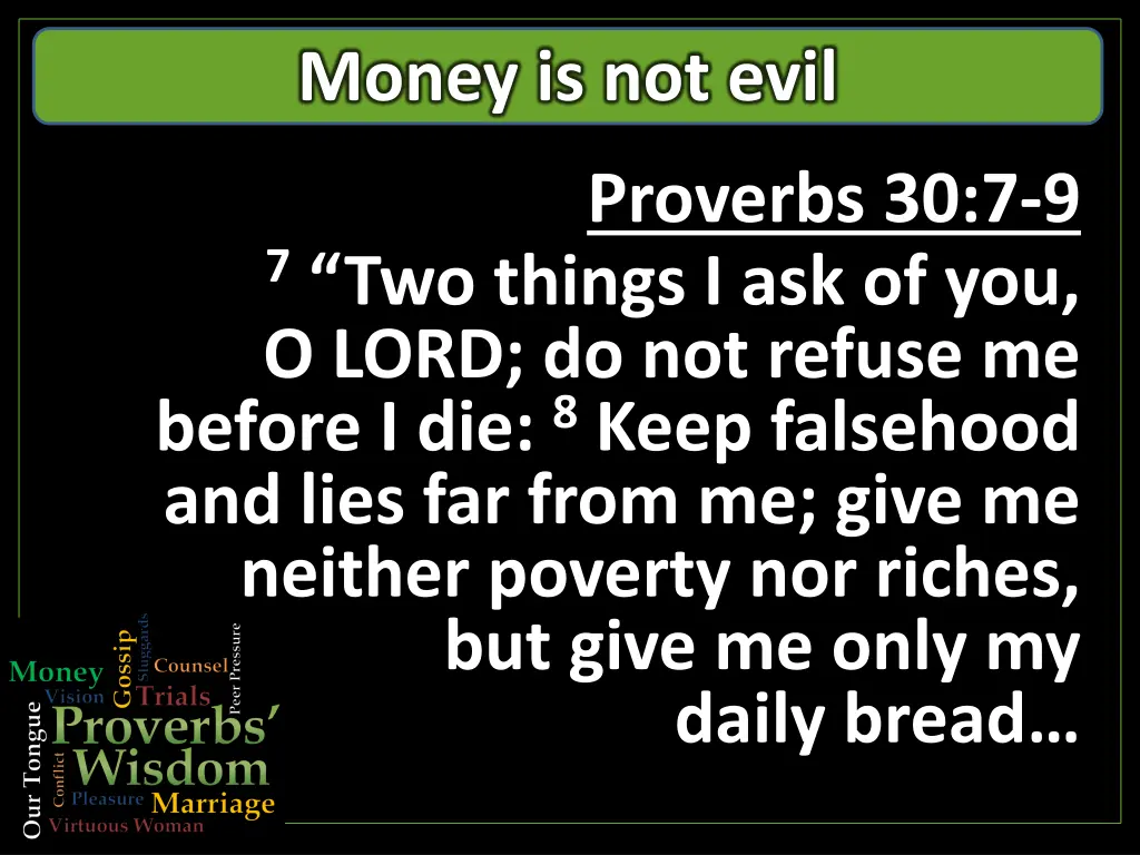 money is not evil 1