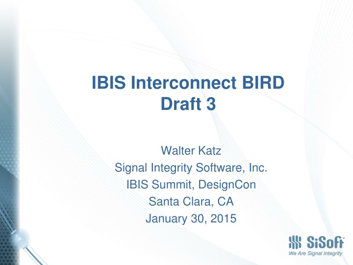 ibis interconnect bird draft 3