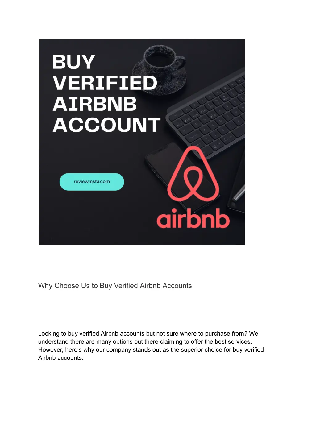 why choose us to buy verified airbnb accounts