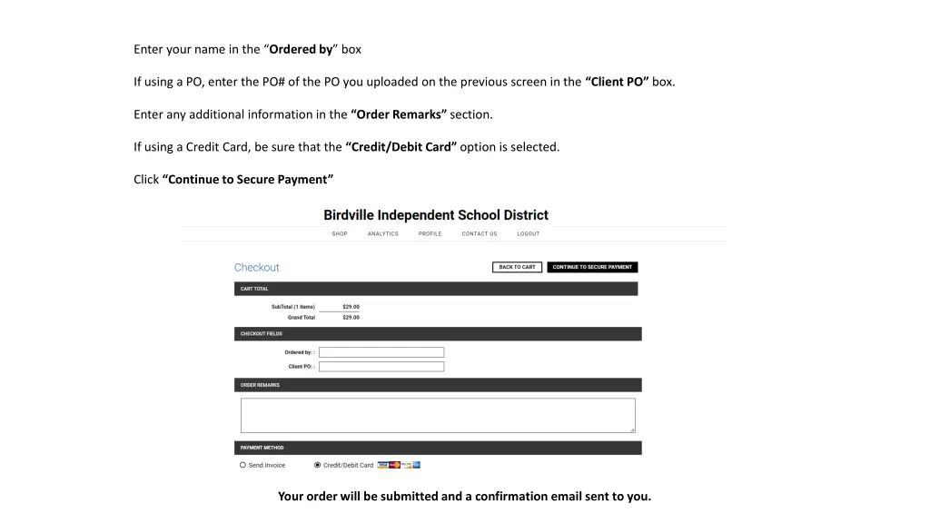 enter your name in the ordered by box