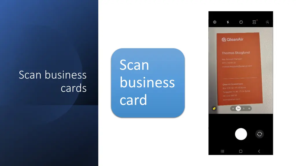 scan business card