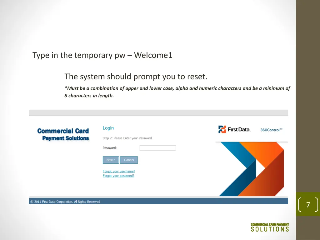 type in the temporary pw welcome1