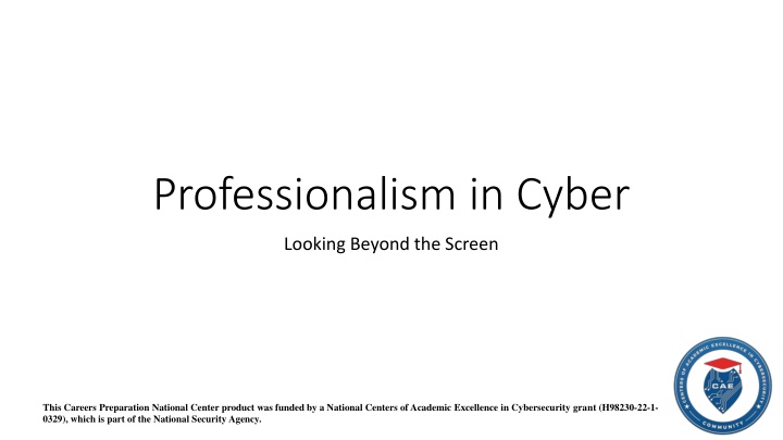 professionalism in cyber