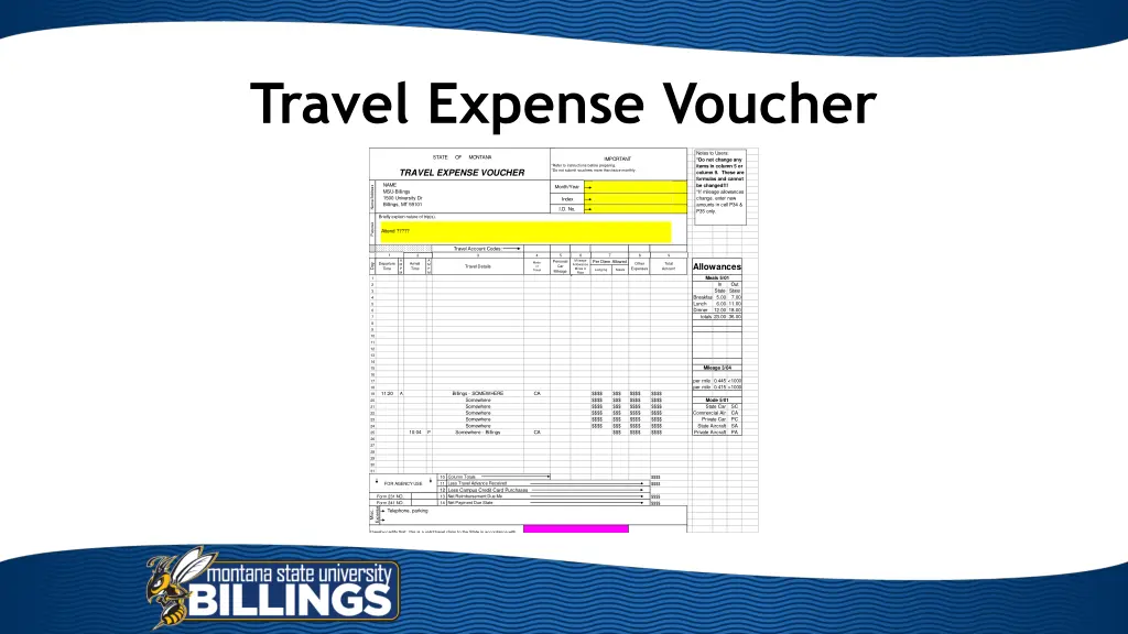 travel expense voucher