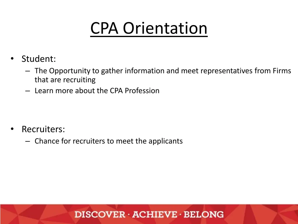 cpa orientation