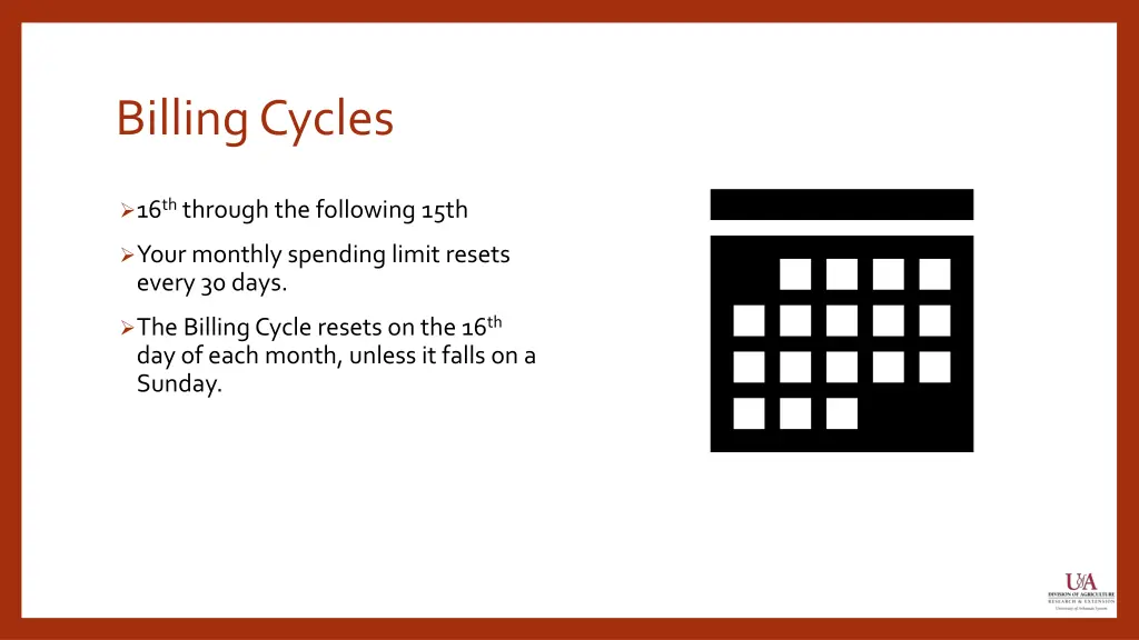 billing cycles