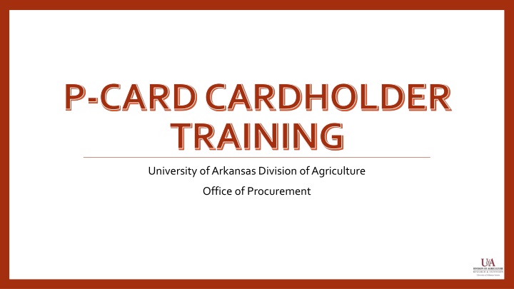 p cardcardholder training