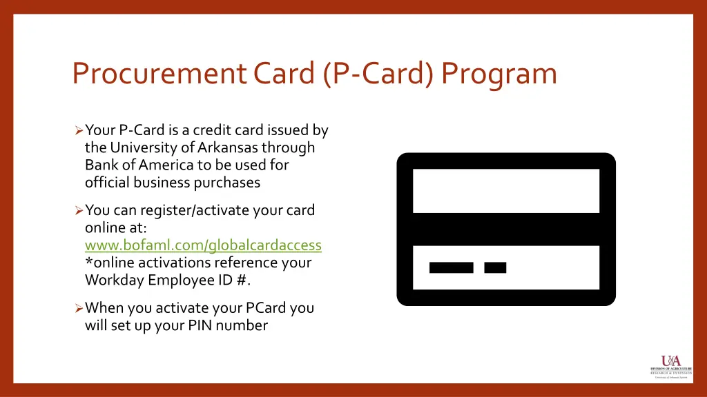 procurement card p card program