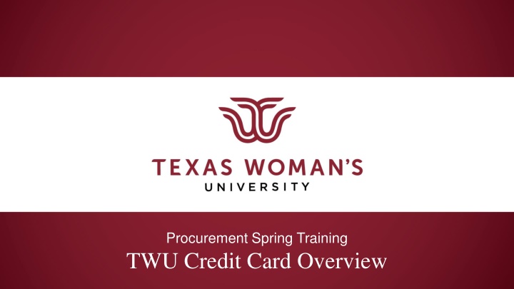 procurement spring training twu credit card